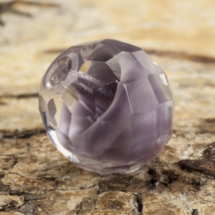 Glaspärla facetterad kula 14 mm, Ametist (5st)