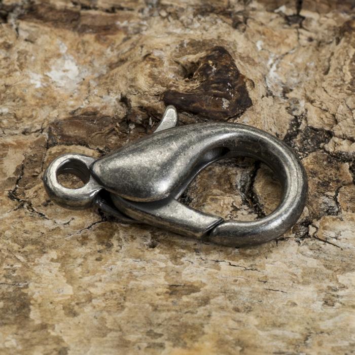 Lås karbinhake 9x18 mm, Svart (5st)