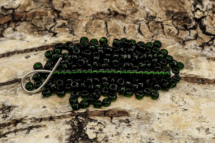 Seed Beads transparent 2,6 mm, Mörkgrön (20g)