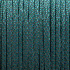 Coreless Paracord 650, Super-reflective Neon Turquoise Snake (meter)