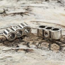 Slider 3-hål 6x14 mm, Antiksilver (5st)