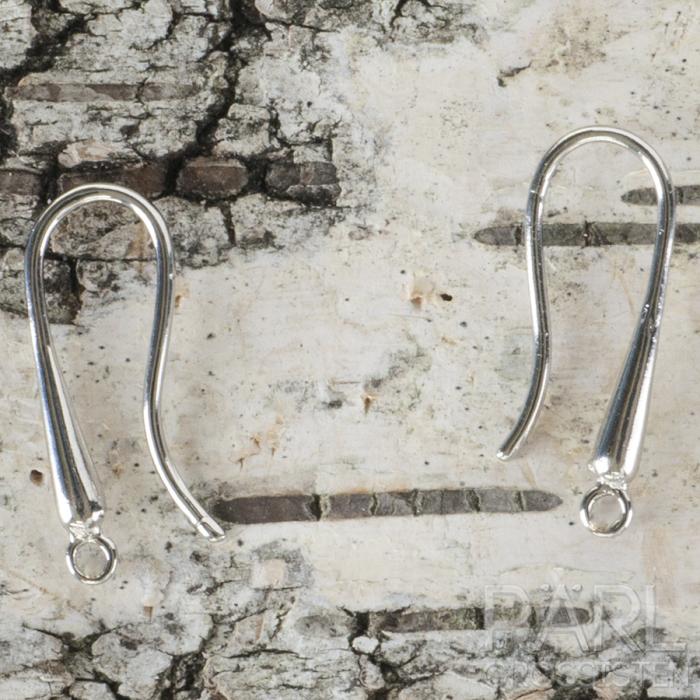 Örhänge kraftig fiskekrok, Platinafärg (2st)