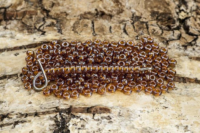 Seed Beads transparent lustered 2,6 mm, Bärnsten (20g)