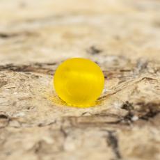 Frostad glaspärla 4 mm, Gul (60st)