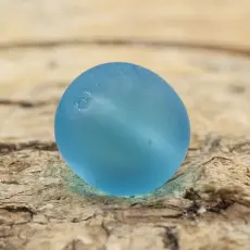 Frostad glaspärla 8 mm, Turkos (20st)