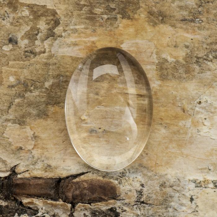 Cabochon Glas 10x14 mm, Klar (10st)