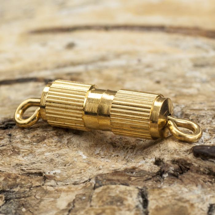 Skruvlås 18x4 mm, Guldfärg (10st)