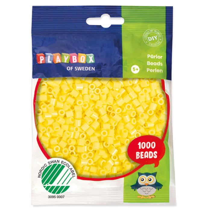 Rörpärlor midi 5 mm, Gul Pastell (1000 st)