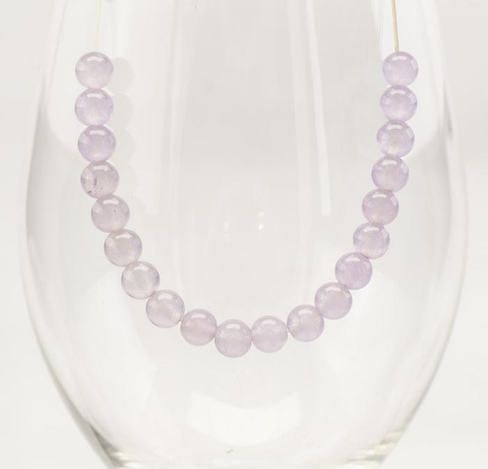 Pärla Malaysia jade 6 mm, Ljusila (10st)