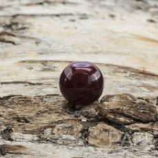 Lackad glaspärla 6 mm, Mörkröd (40st)