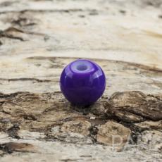 Lackad glaspärla 6 mm, Lila (40st)