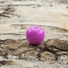 Lackad glaspärla 6 mm, Cerise (40st)
