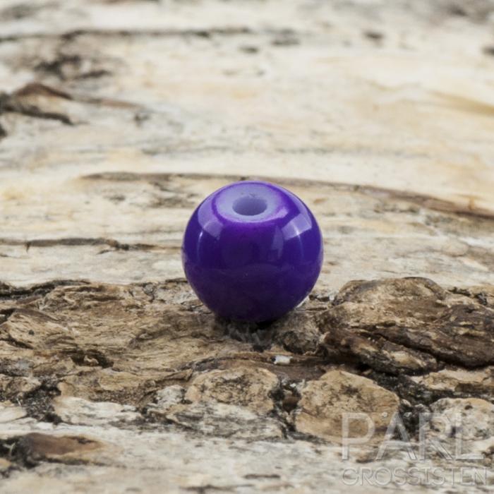 Lackad glaspärla 6 mm, Lila (40st)