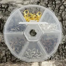 Box med Karbinhake 12x7 mm, F&auml;rgmix (st)