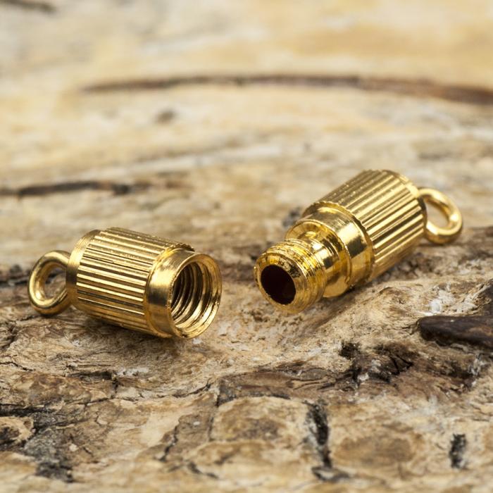 Skruvlås 18x4 mm, Guldfärg (10st)
