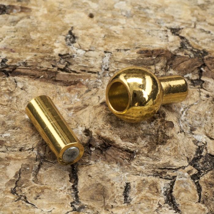Magnetlås Guldpläterad 18K 13x6 mm, Guldfärg (st)