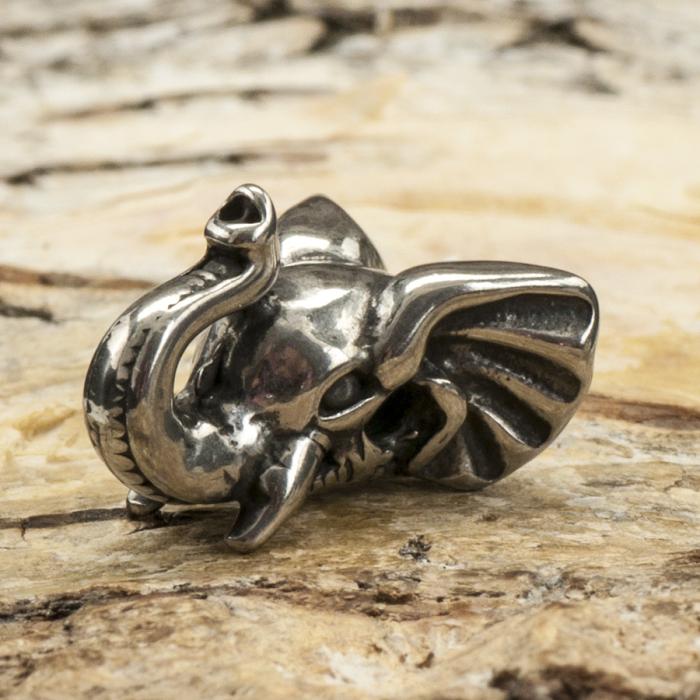 Ormlänkspärla Elefant 12x16 mm, Rostfritt stål (st)