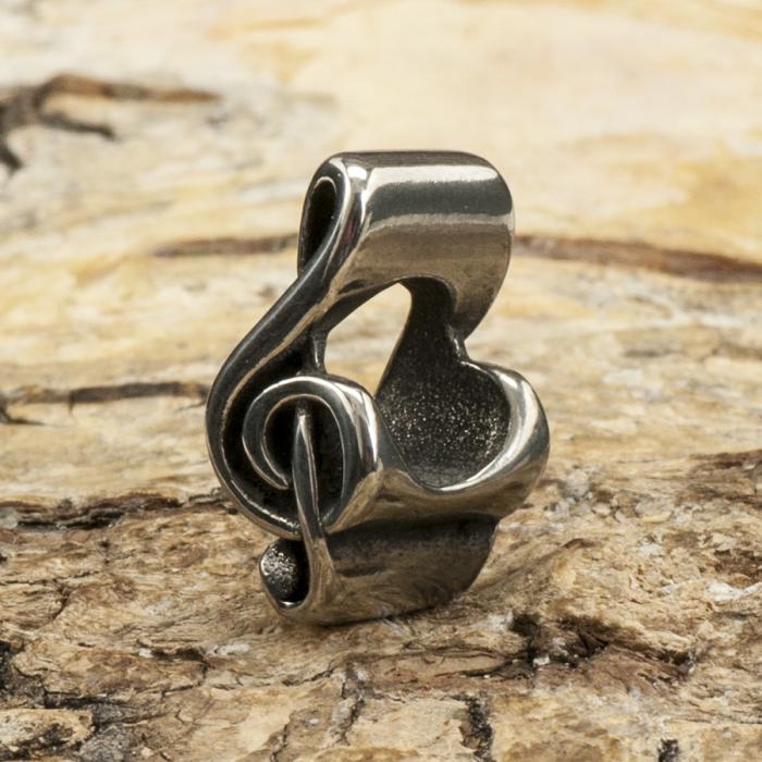 Ormlänkspärla G-klav 6x14 mm, Rostfritt stål (st)