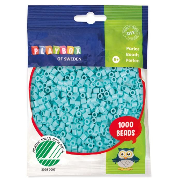Rörpärlor midi 5 mm, Turkos Pastell (1000 st)