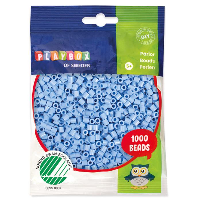 Rörpärlor midi 5 mm, Blå Pastell (1000 st)