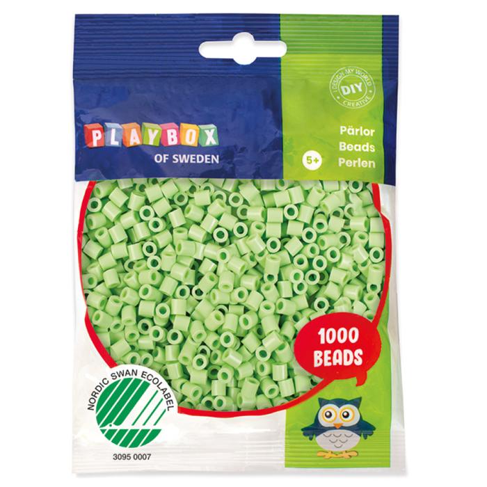 Rörpärlor midi 5 mm, Grön Pastell (1000 st)