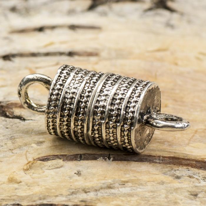 Magnetlås Räfflad 8x19 mm, Platinafärg (st)