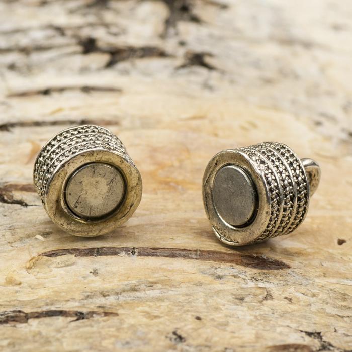 Magnetlås Räfflad 8x19 mm, Platinafärg (st)