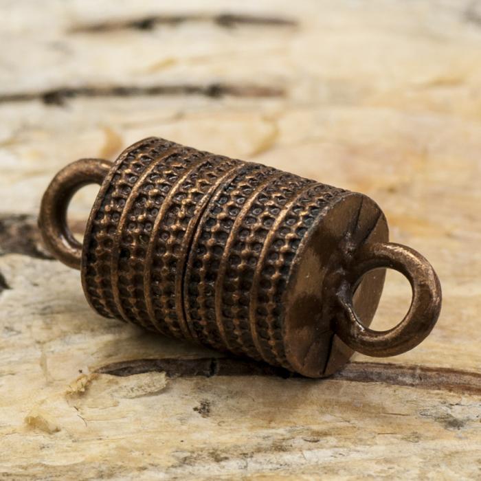 Magnetlås Räfflad 8x19 mm, Antikkoppar (st)