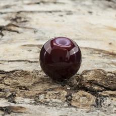 Lackad glaspärla 8 mm, Brun (20st)