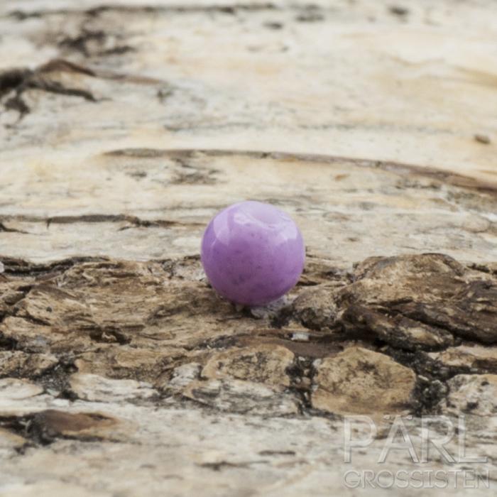 Lackad glaspärla 4 mm, Ljuslila (60st)