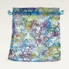 Tygpåse organza 20x30 cm, Turkos (st)