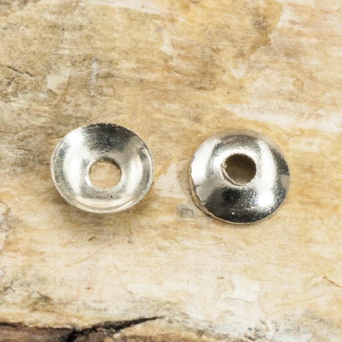 Pärlhållare Platt 4x1 mm, Platinafärg (25st)