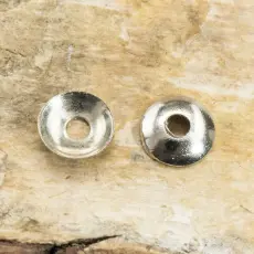 Pärlhållare Platt 4x1 mm, Platinafärg (25st)