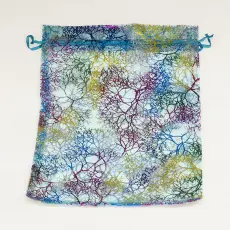 Tygpåse organza 20x30 cm, Turkos (st)