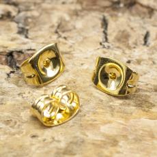 Örstopp i Rostfritt stål 6x4,5 mm, Guldfärg (10st)