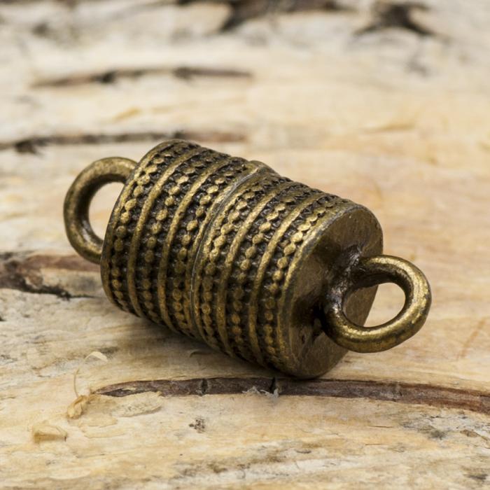 Magnetlås Räfflad 8x19 mm, Antikbrons (st)
