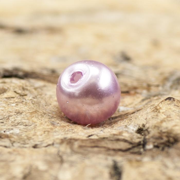 Vaxad glaspärla 4 mm, Rosalila (60st)