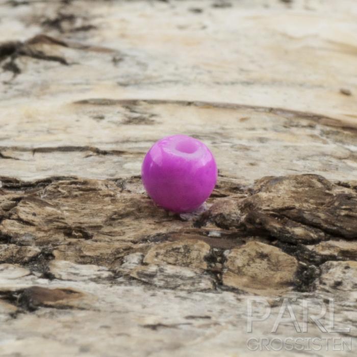 Lackad glaspärla 4 mm, Cerise (60st)
