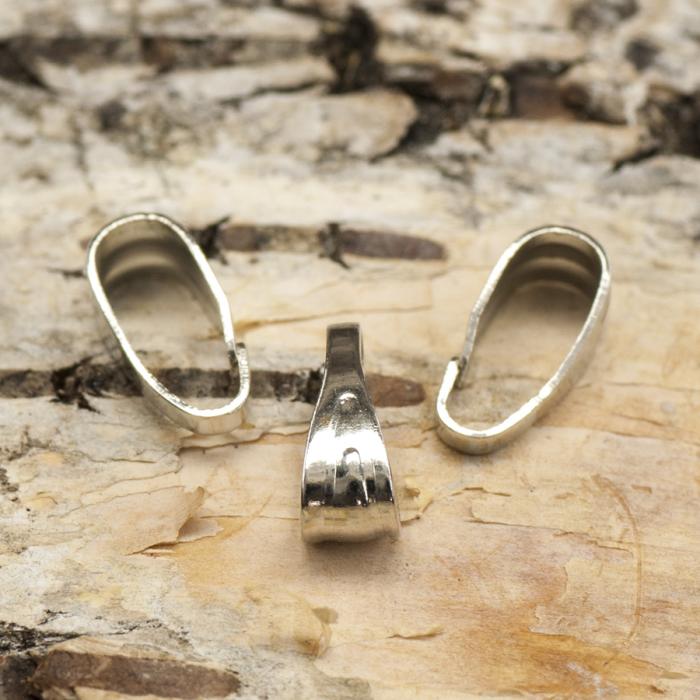 Berlockhållare ögla 7x3 mm, Platinafärg (30st)