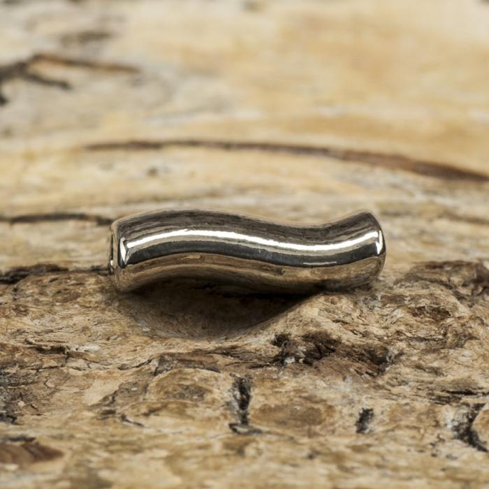 Metallpärla Våg 12x8 mm, Platinafärg (5st)