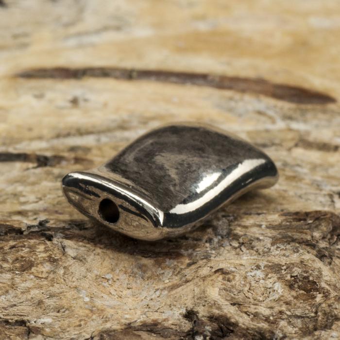 Metallpärla Våg 12x8 mm, Platinafärg (5st)