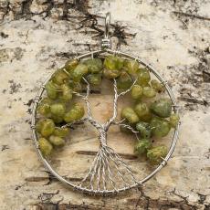Hänge "Tree of life" 52x62 mm, Grön (st)