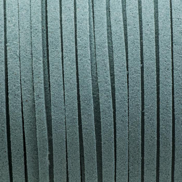 Band mockaimitation Eco 3x1,4 mm, Ljus stålblå (meter)