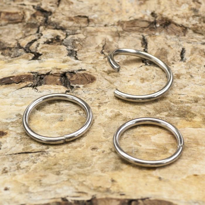 Ring öppningsbar i Rostfritt stål 10 mm, Silverfärg (20st)