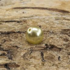 Vaxad glaspärla 6 mm, Gulgrön (40st)