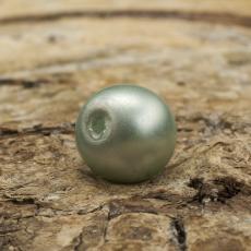 Vaxad glaspärla matt 6 mm, Silverblå (40st)