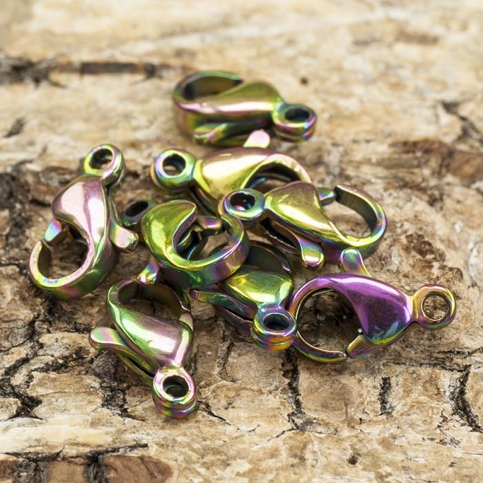 Lås Karbinhake 10x6 mm, Multifärg (2st)
