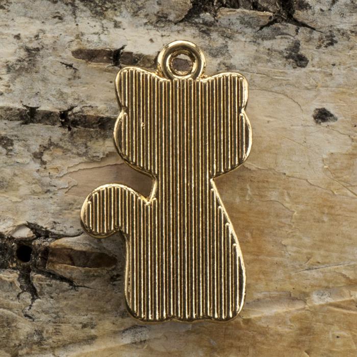 Berlock Katt 23x14 mm, Vit/Svart (st)