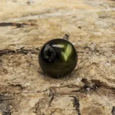 Vaxad glaspärla 6 mm, Mörkgrön (40st)