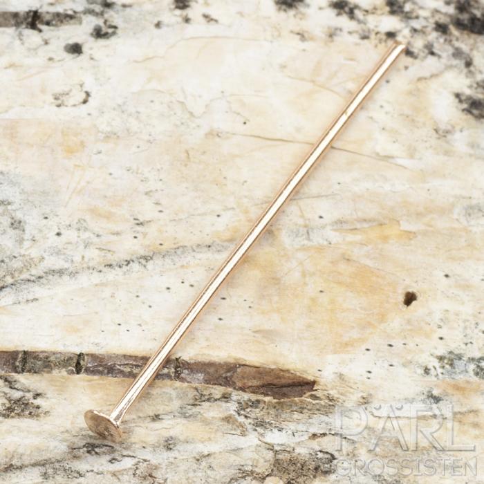 Hattnål 30x7 mm, Roseguld (50st)